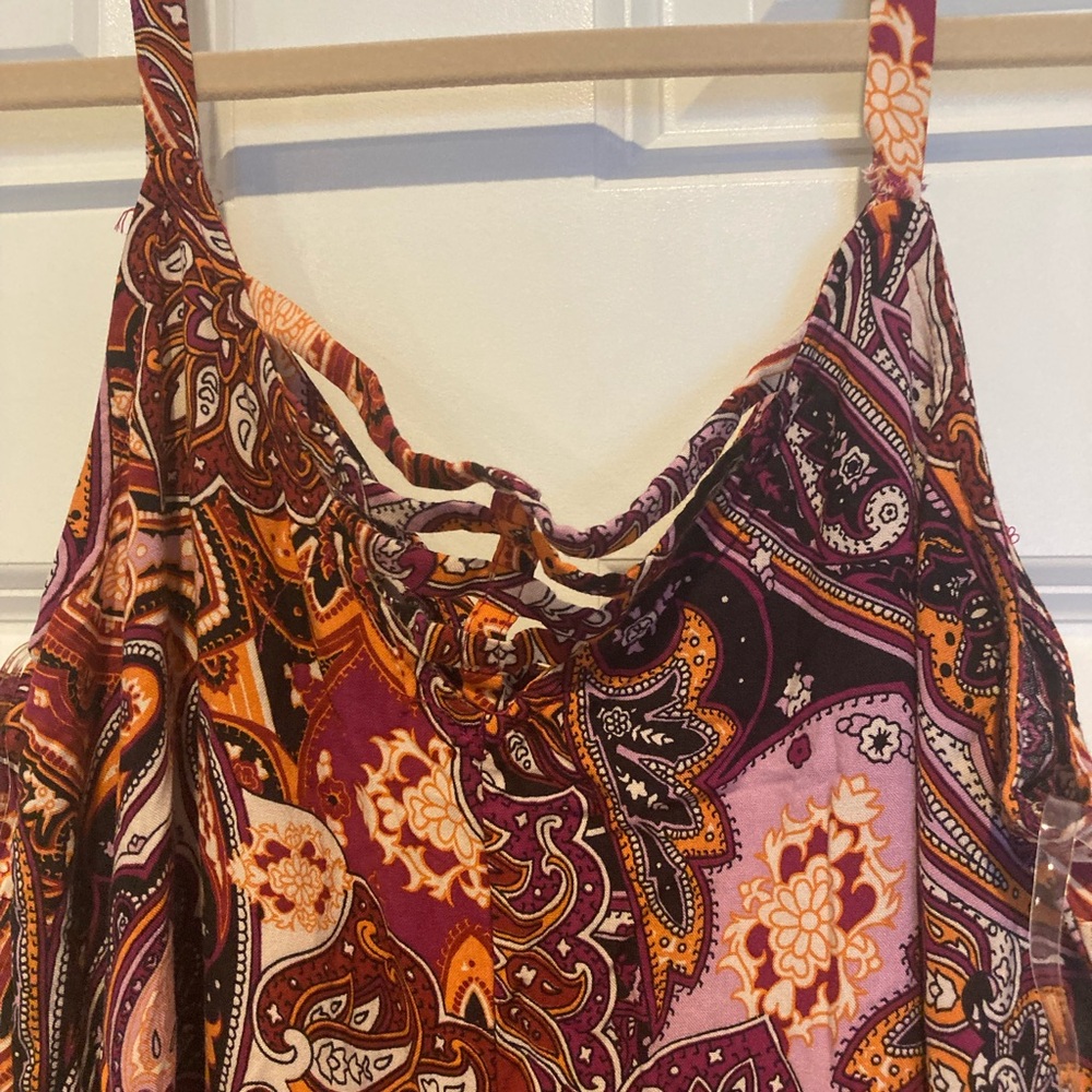 MSK Paisley Jumpsuit in Purple and Orange